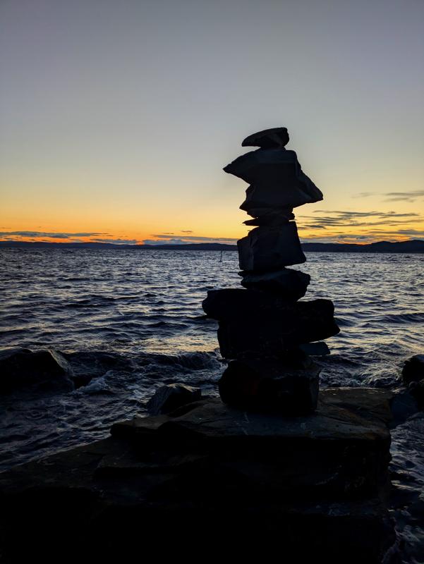 This photo shows a stone pile at the south coast of Norway.