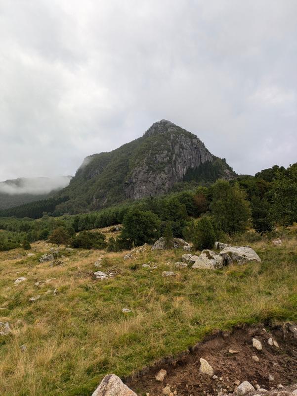 This photo shows a mountain in Norway.